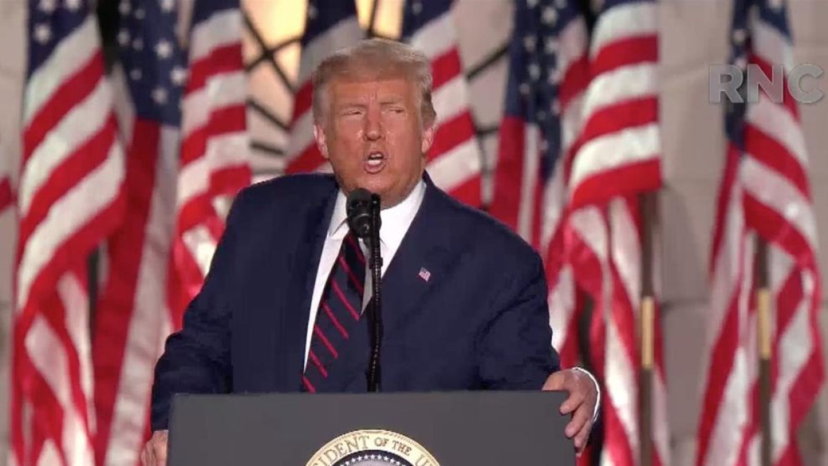 El presidente de los EEUU, Donald Trump, ayer, en Washington.