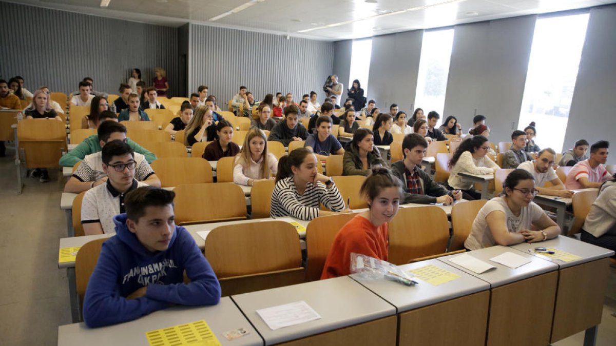 Imagen de la selectividad del año pasado en el campus de Cappont de la Universitat de Lleida. 