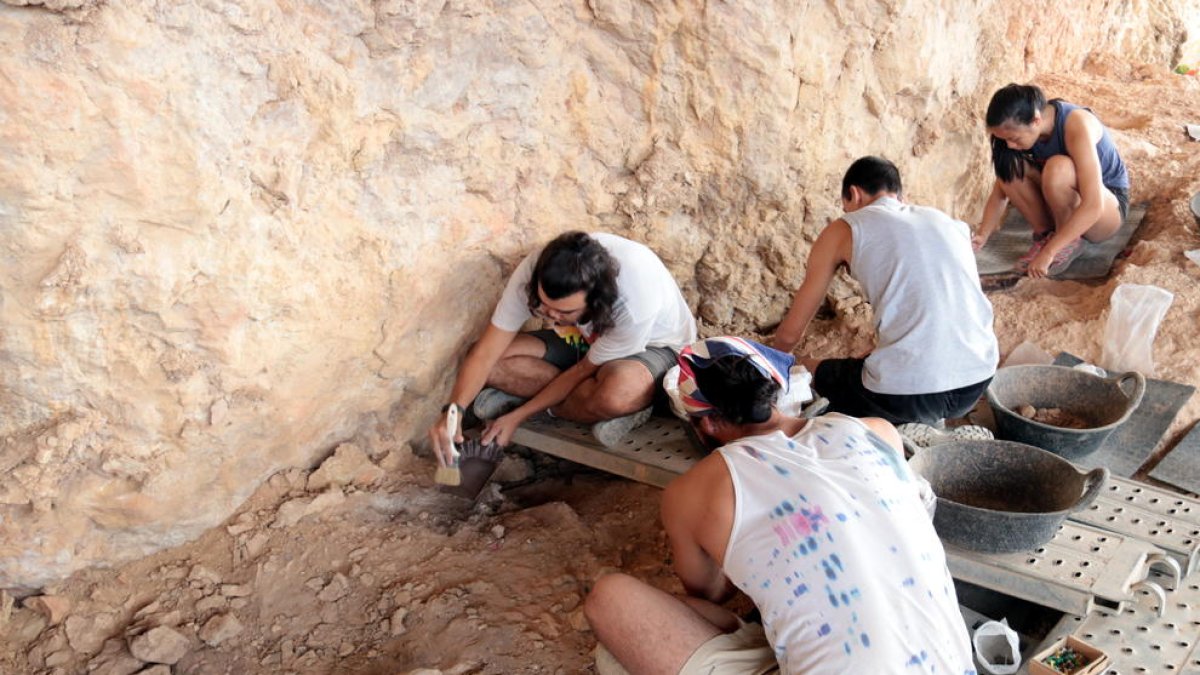 Una dotzena d’estudiants participen en les excavacions.