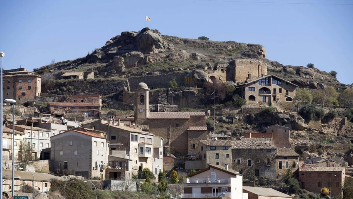 Vista de Biosca, un municipi de la Segarra amb només 181 veïns.