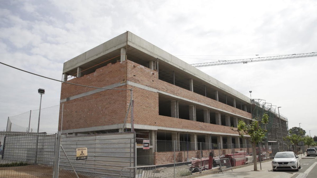 Imagen de las obras del nuevo instituto de Torrefarrera. 