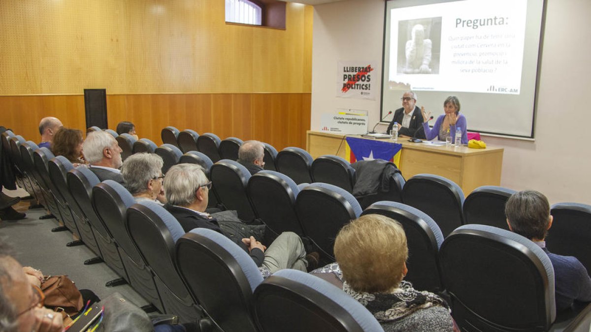 La consellera de Salud, Alba Vergés, ayer en Cervera.