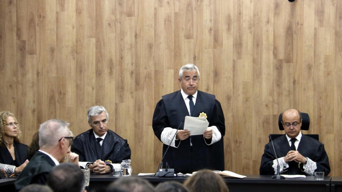 El fiscal superior de Cataluña, Francisco Bañeres, durante el acto de apertura del año judicial en Lleida.