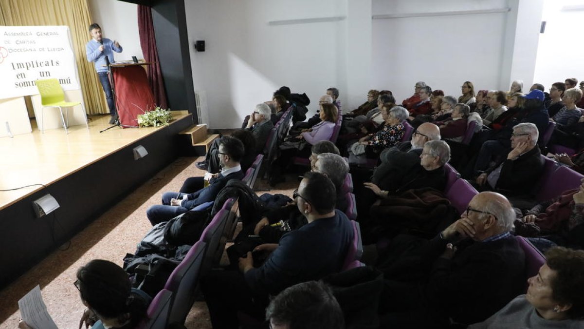 Imatge de l’assemblea de Càritas Lleida del mes de gener passat.