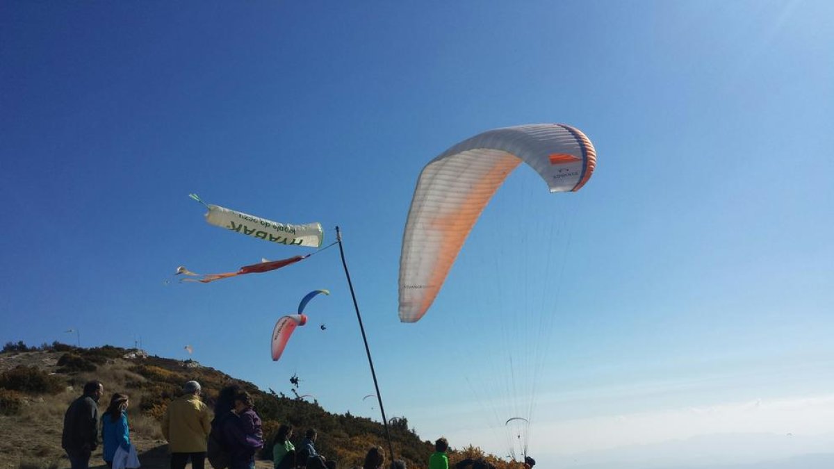 Una de las zonas de salto en el Montsec en Àger. 