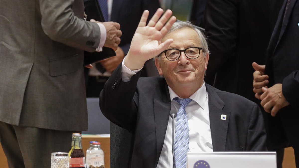 Juncker, cuyos días en la Comisión están contados, ayer.