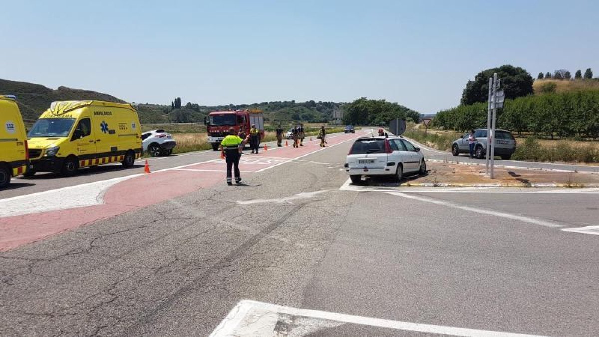 Tres ferits en una col·lisió múltiple entre Balaguer i Camarasa