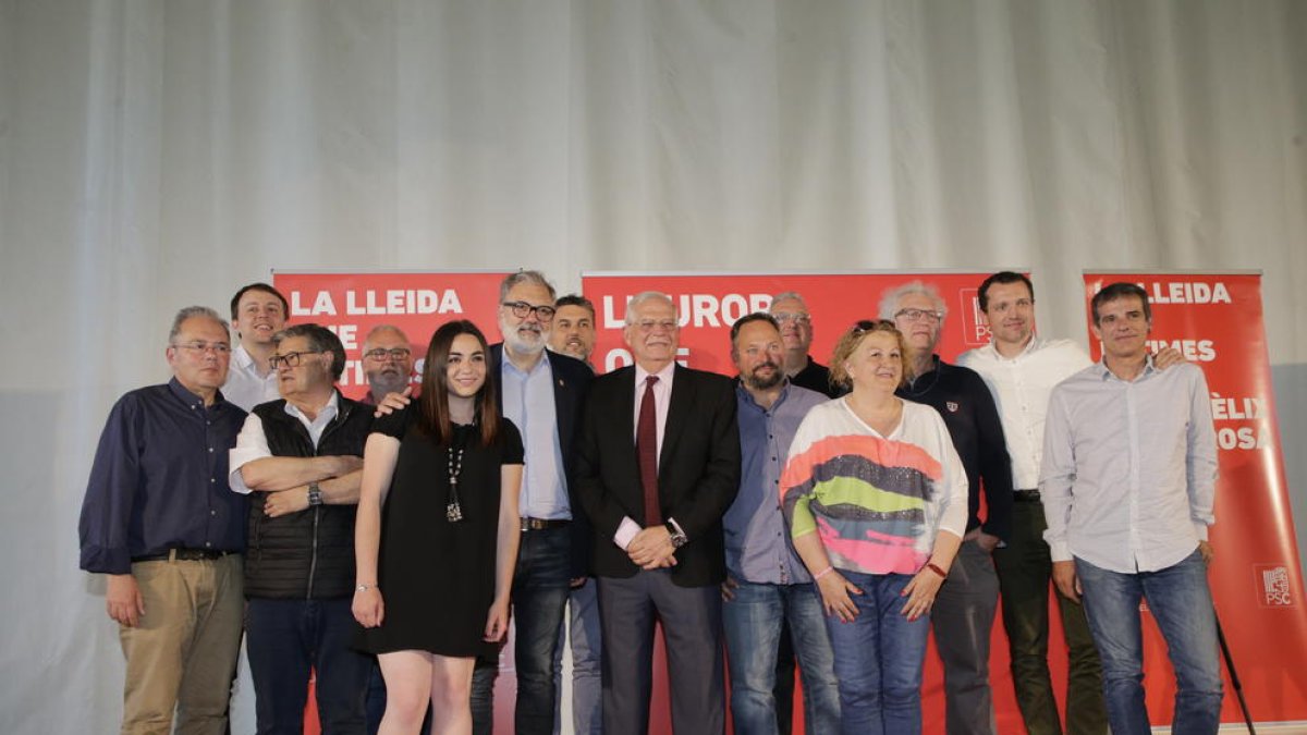 Borrell, en un acte electoral ahir a la Pobla de Segur.