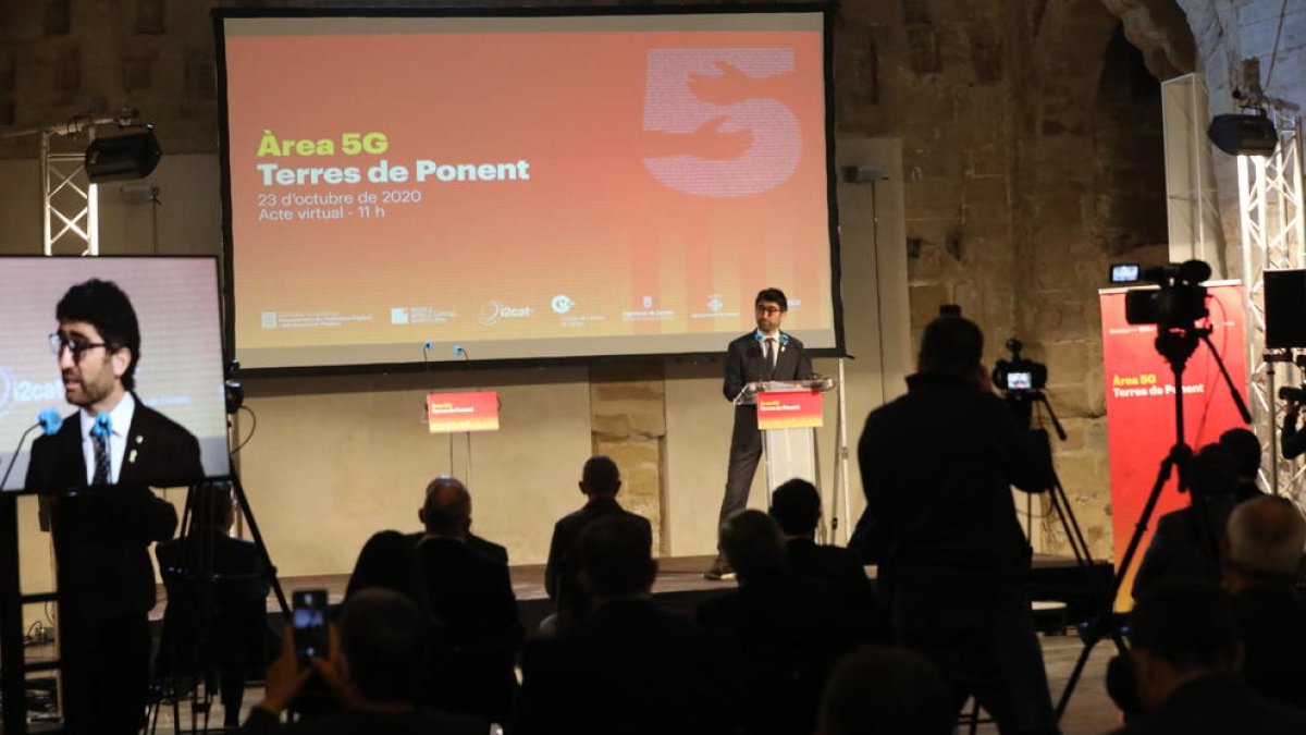 La presentación del proyecto de la nueva Àrea 5G de Ponent, ayer en la Seu Vella de Lleida.