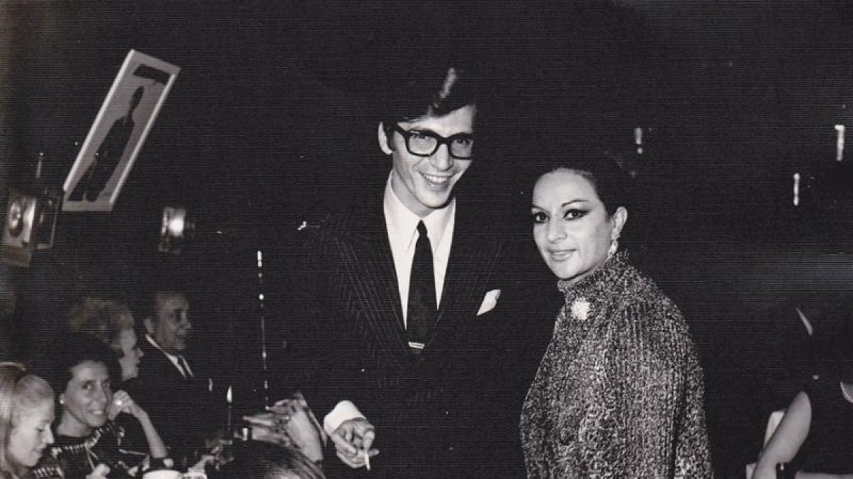 El compositor Manuel Alejandro, con Lola Flores.