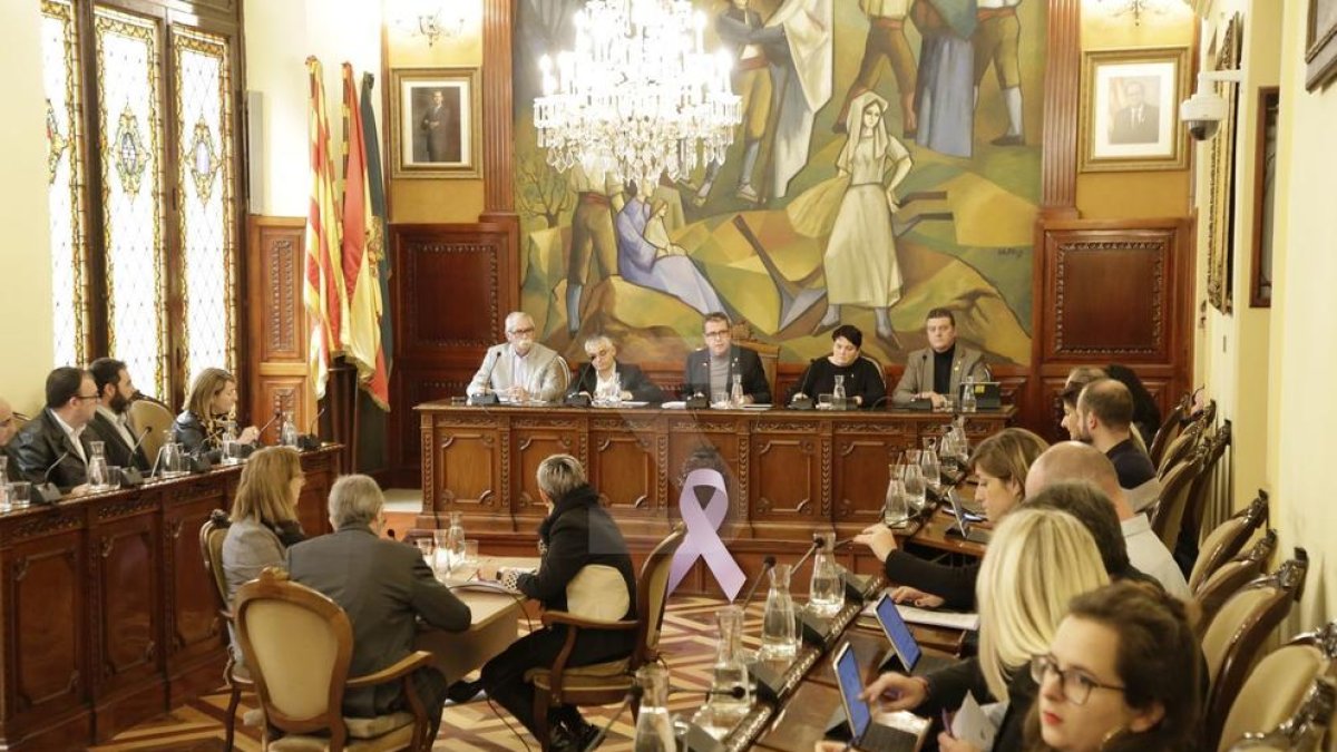 Una imagen del pleno de la Diputación de Lleida de este jueves.