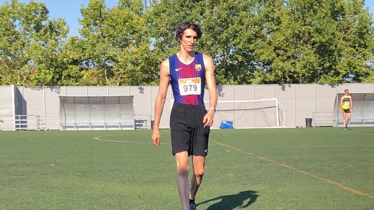 Bernat Erta ayer en la pista de Getafe donde se disputó la prueba.