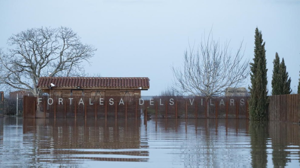 El jaciment dels Vilars d’Arbeca, un ‘llac’ el gener del 2020 després de la tempesta Glòria.