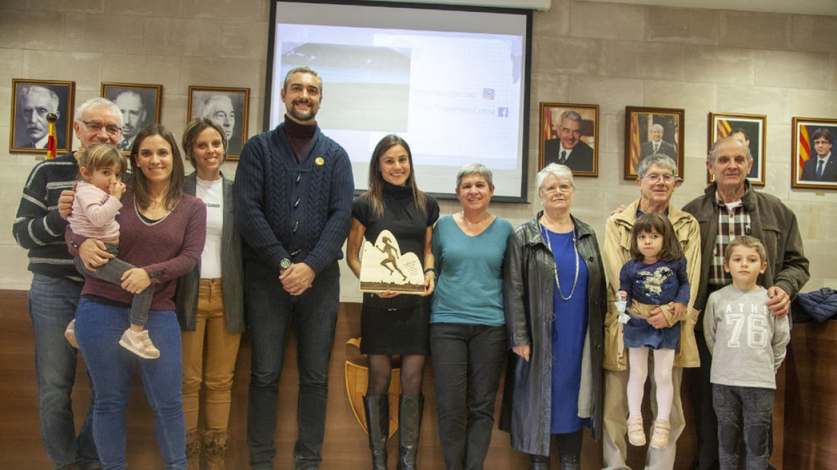 Homenaje de Agramunt a la atleta de montaña Sílvia Puigarnau