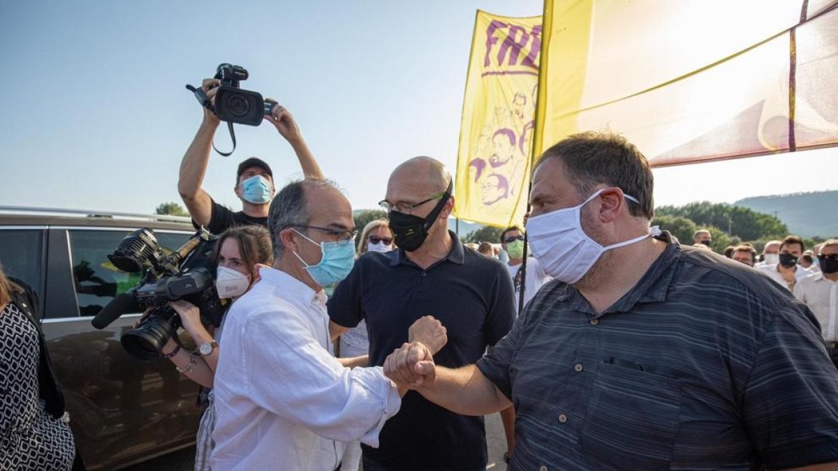 Turull, Romeva i Junqueras, a Lledoners.