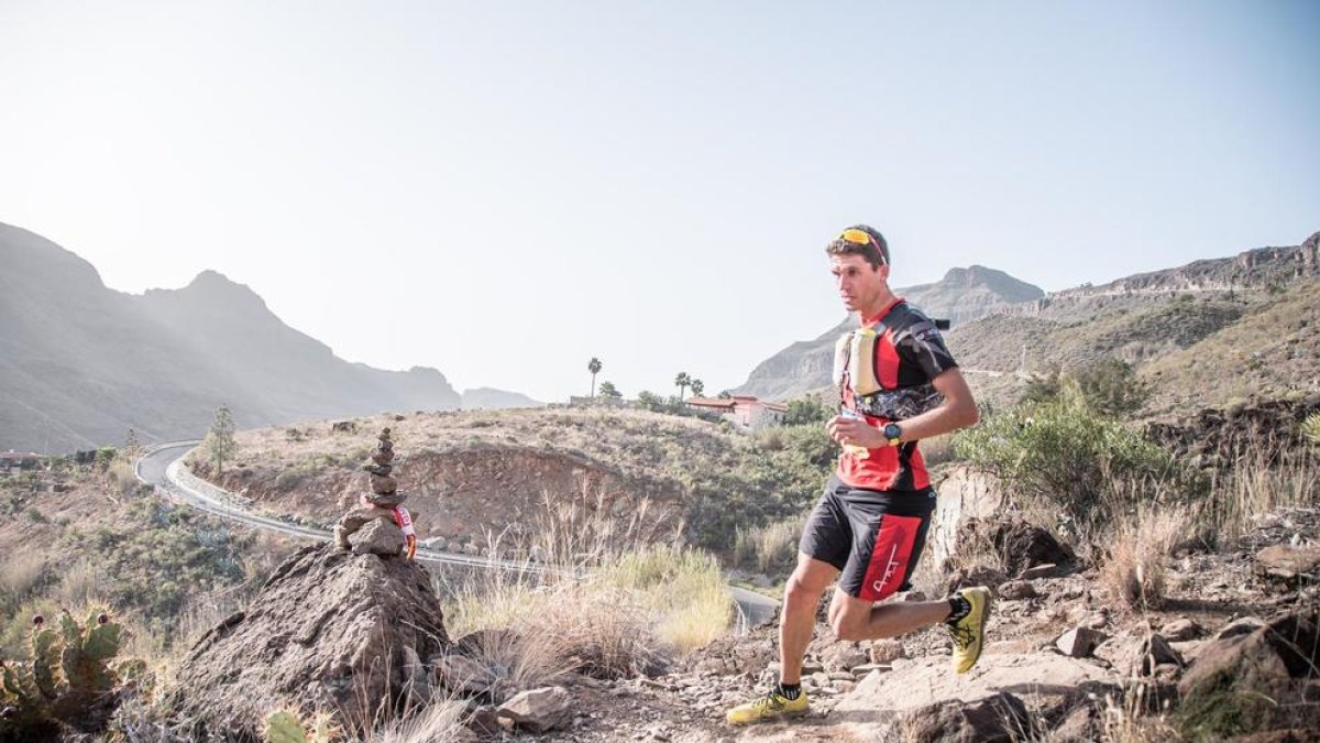 Abel Carretero durant la seua participació en l’última edició de la Transgrancanaria.