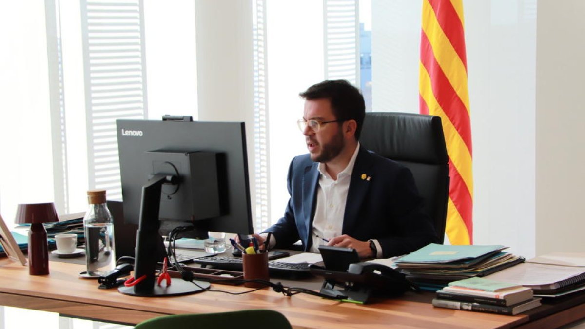 El vicepresident y candidato a president de ERC, Pere Aragonès.