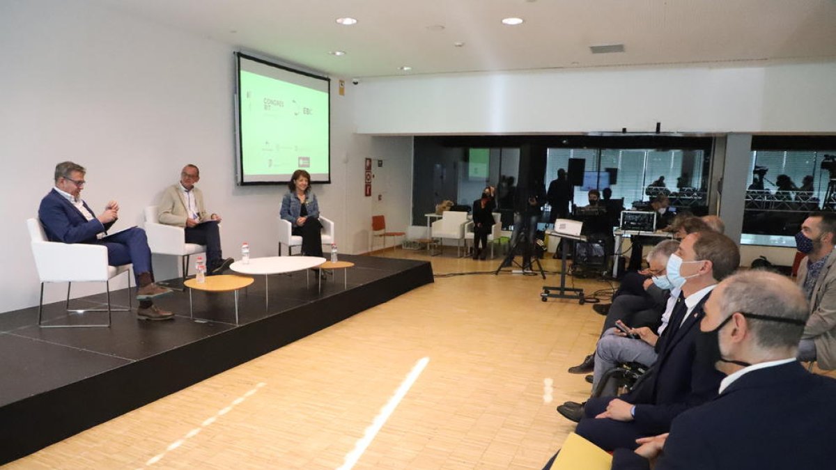 Presentación del futuro congreso de bioeconomía ayer en la Llotja. 