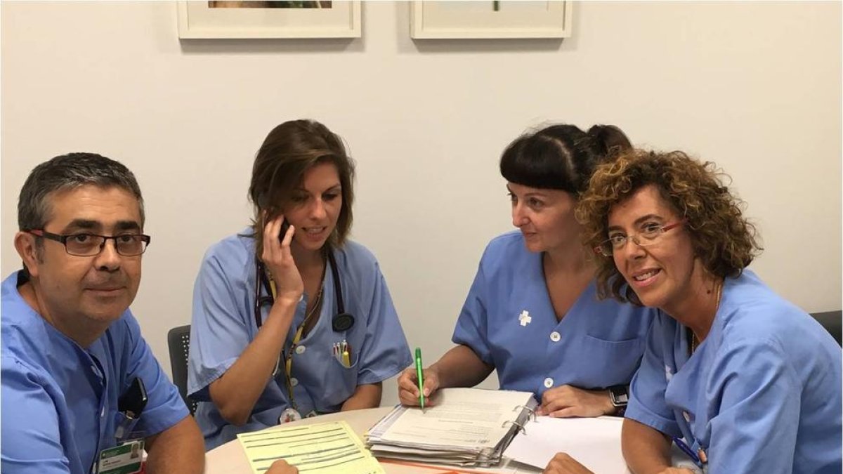 L'equip de donació d'òrgans de l'Hospital Universitari Arnau de Vilanova de Lleida.