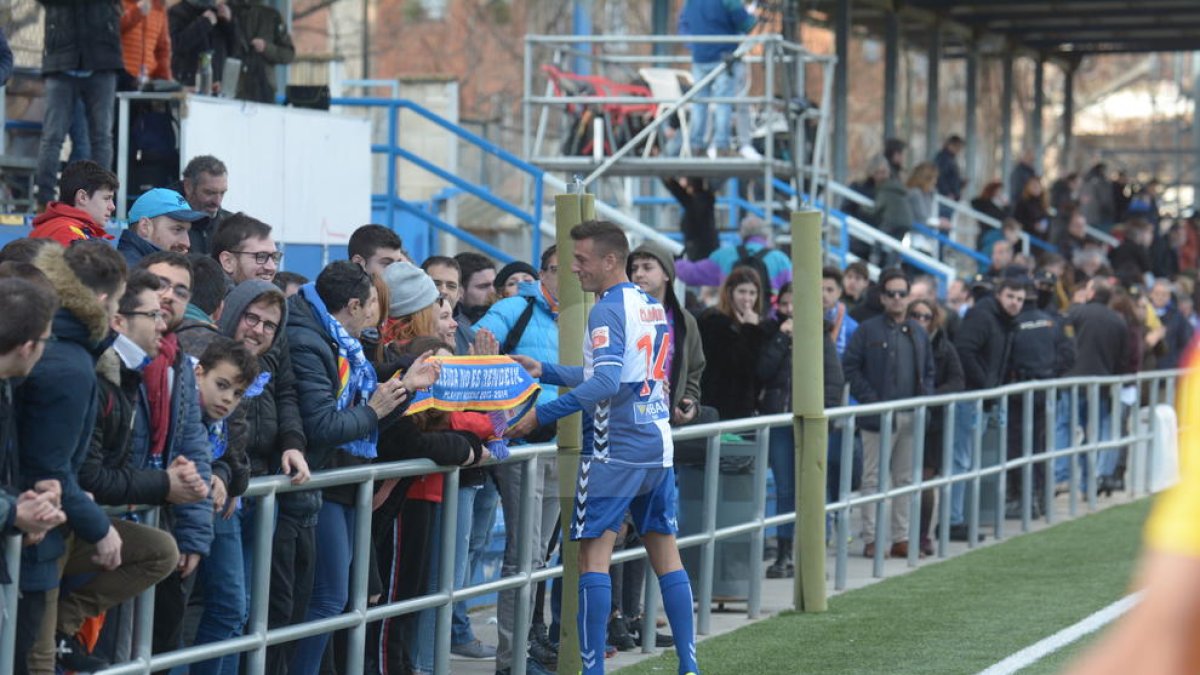 Marc Nierga se reencuentra con la afición del Lleida