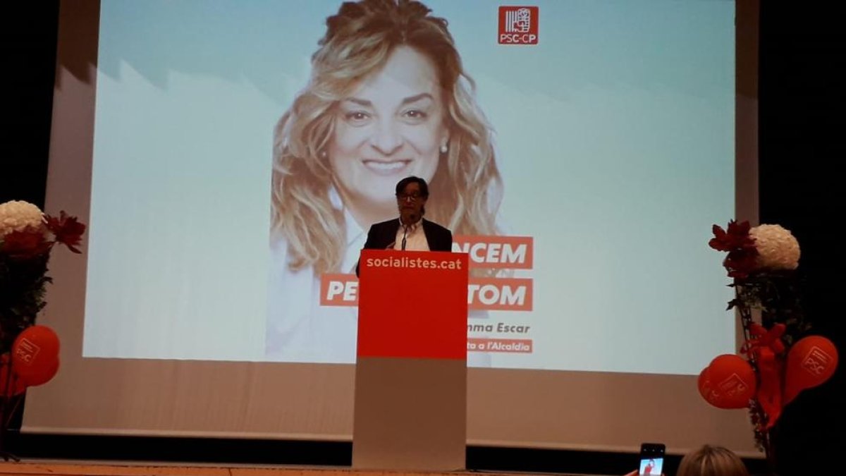 Salvador Illa durante el acto de la candidatura del PSC en Alcarràs. 