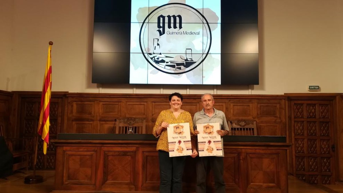 Presentación del Mercat Medieval de Guimerà ayer en el IEI. 