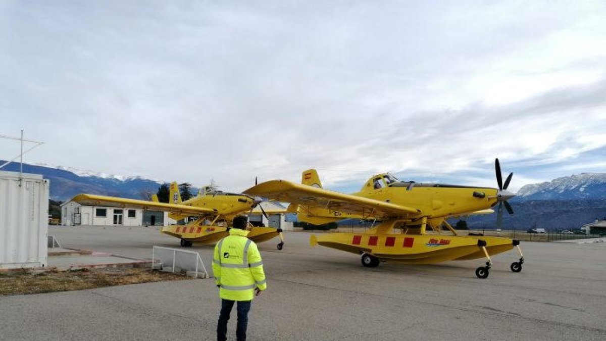 Los aviones que han llegado al aeropuerto de La Seu.