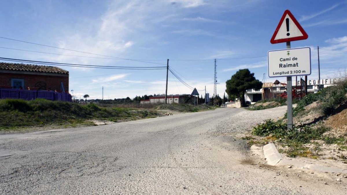 El Camí de Raimat en el que ya se está trabajando. 