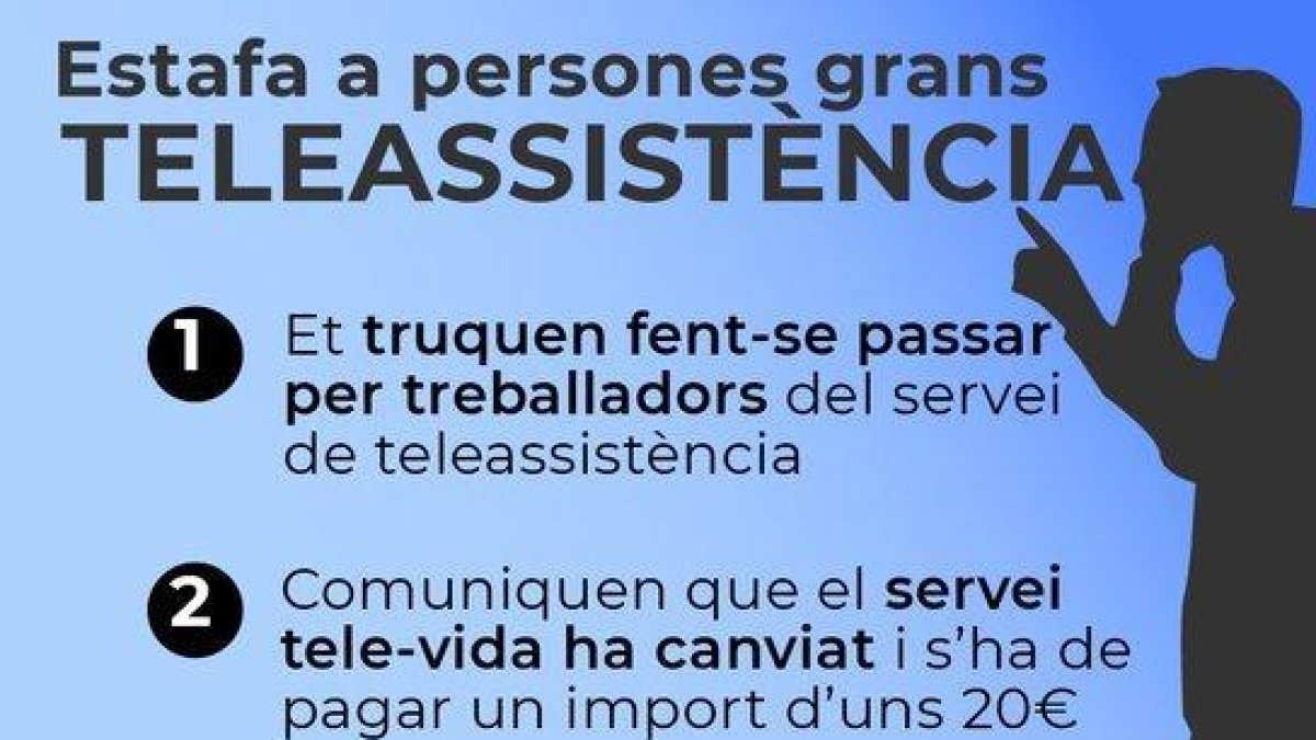 Alerten d'intents d'estafa a ancians amb serveis de teleassistència