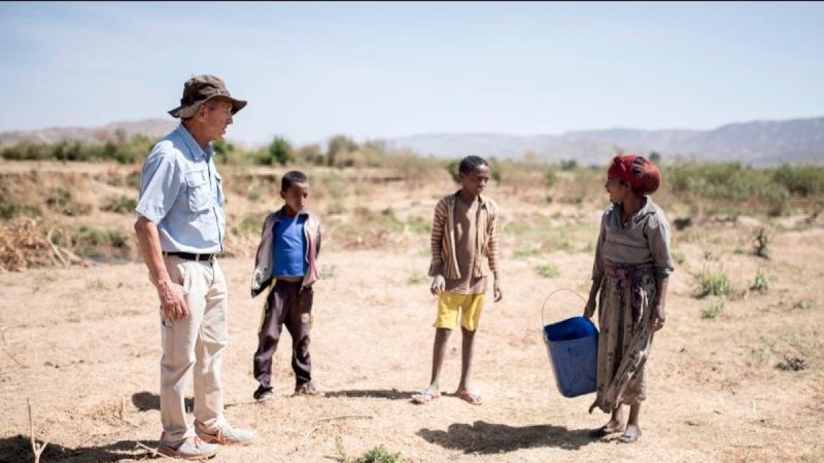 El misionero vasco Ángel Olaran, en el proyecto solidario que lleva a cabo en Etiopía.