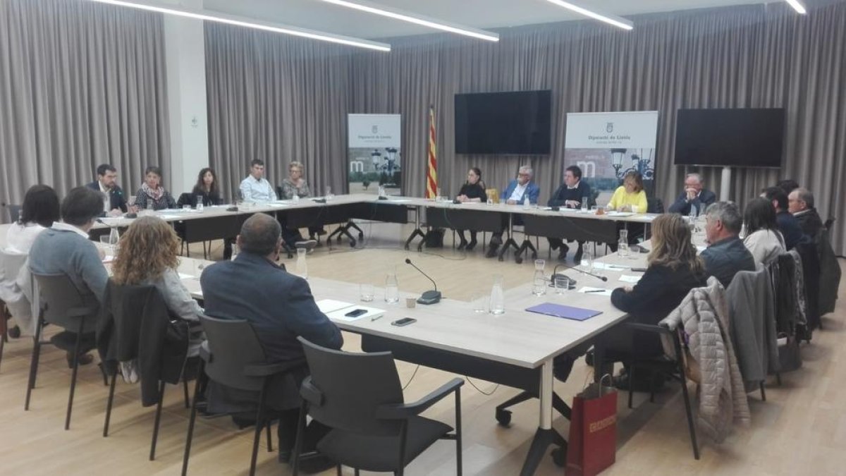 La sesión celebrada ayer en la Diputación de Lleida.