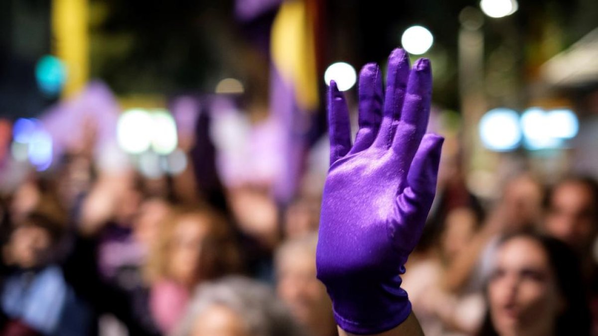 Imagen de una manifestación con motivo del Día Internacional contra la Violencia Machista.