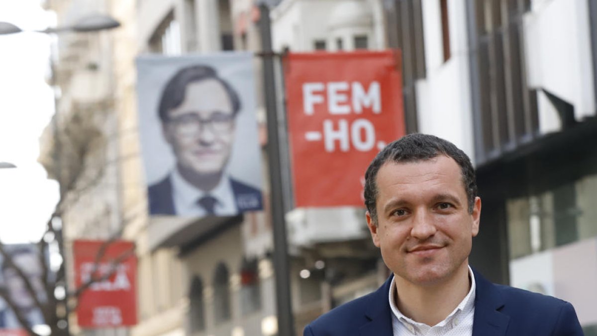 Òscar Ordeig, candidato del PSC por Lleida a las elecciones al Parlament del 14 de febrero.