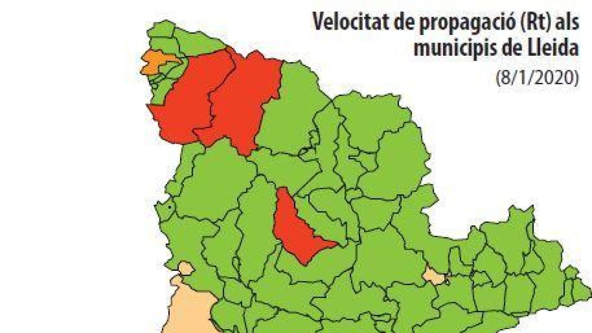 La Fuliola, les Borges i Vielha, al capdavant en velocitat de contagi