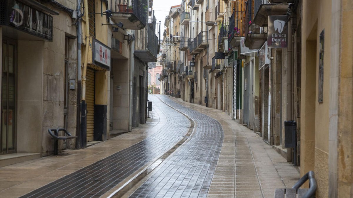 Imagen de la calle de Agoders de Tàrrega. 