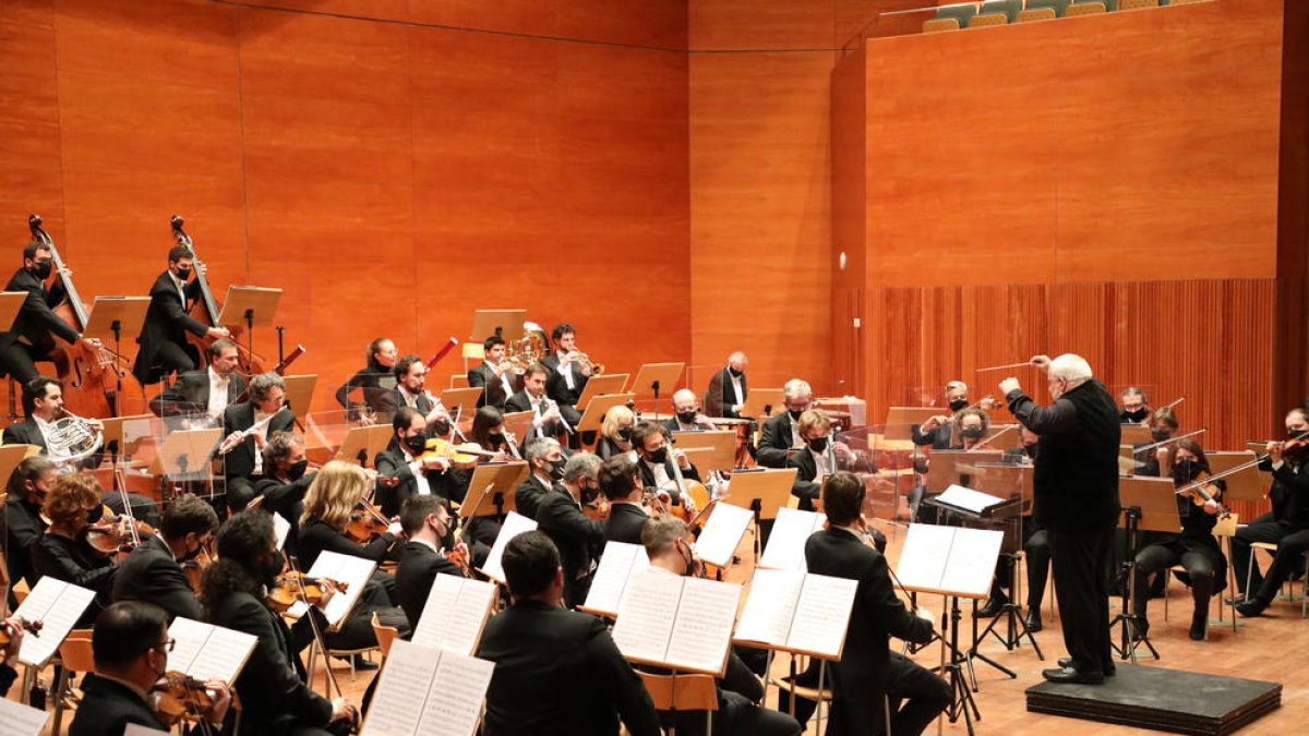 L’Orquestra del Liceu, diumenge passat a l’Auditori de Lleida.