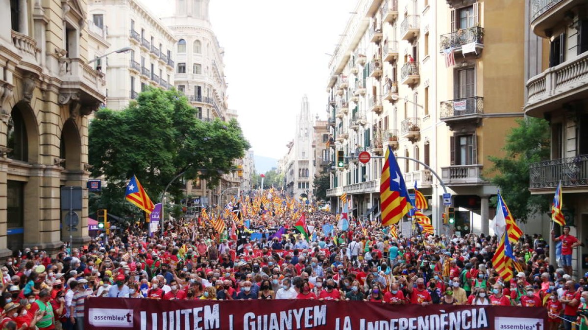 La capçalera de la manifestació.