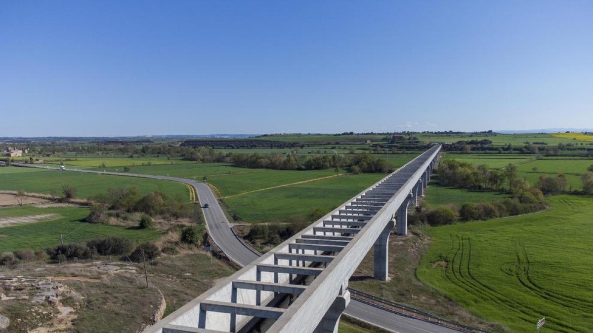Aqüeducte del canal principal del Segarra-Garrigues, una de les obres que ha executat l’Estat.