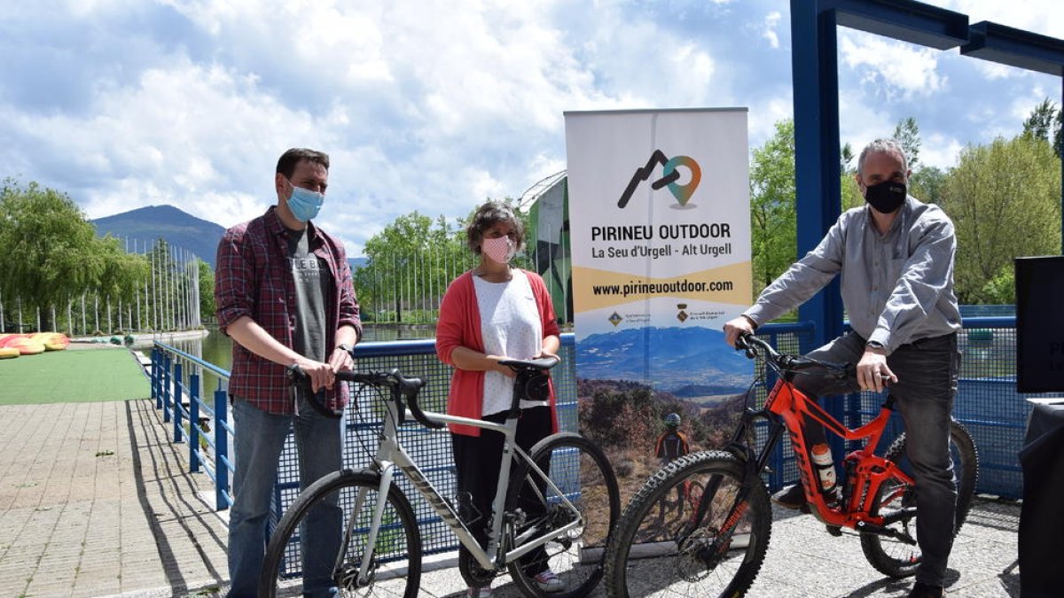 Guàrdia, Lladós y Fàbrega, presentaron ayer Pirineu Outdoor. 