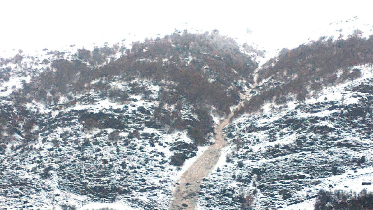 Allau de neu registrada ahir a Casarilh, al municipi de Vielha-Mijaran.