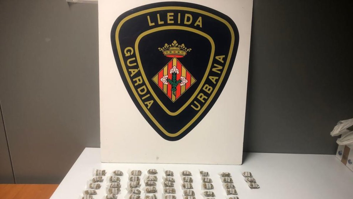 Detenido en Lleida con más de cuarenta envoltorios de marihuana preparados para ser vendidos