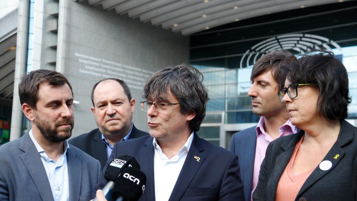 Puigdemont el miércoles tras serle denegada la entrada.