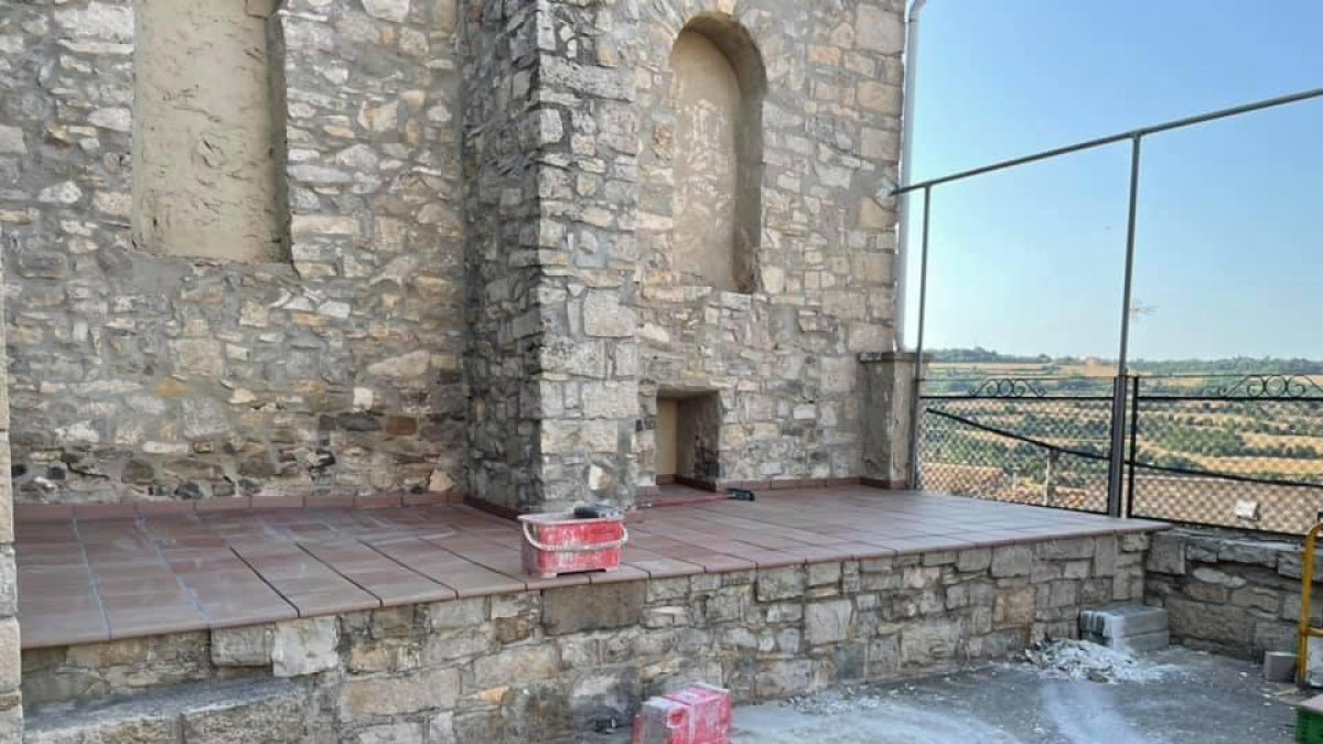 Imatge de les obres de millora que s’han dut a terme al temple religiós.