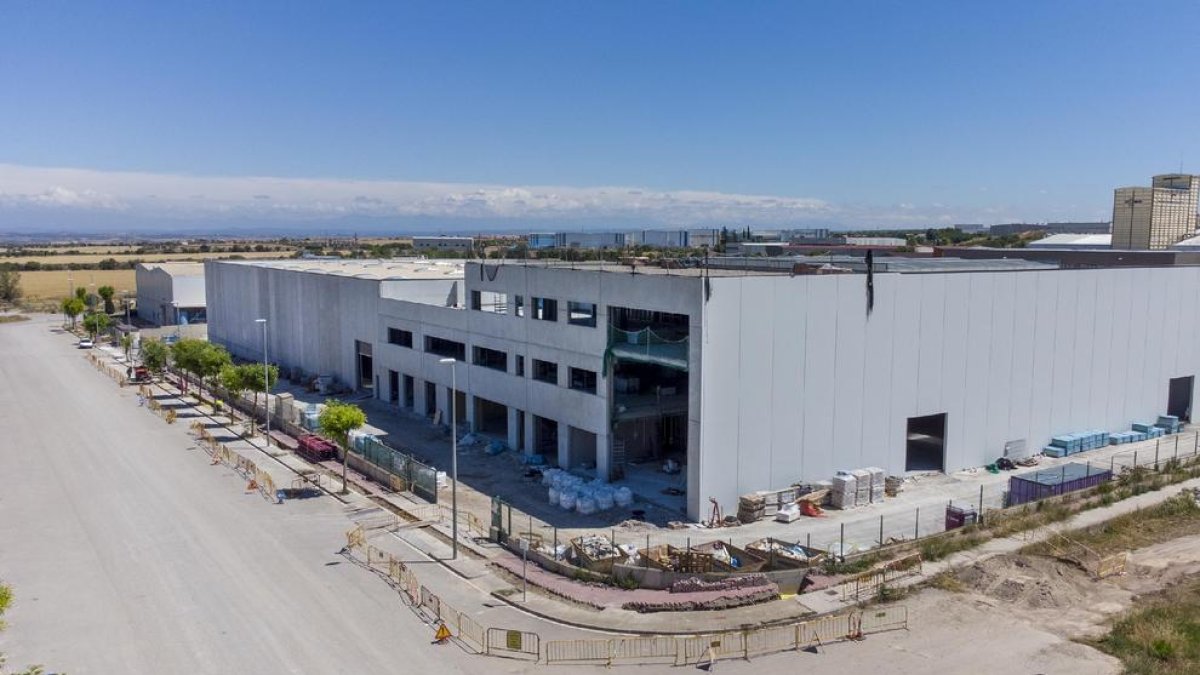 Imagen de las obras de Iberspa en el polígono de Cervera. 