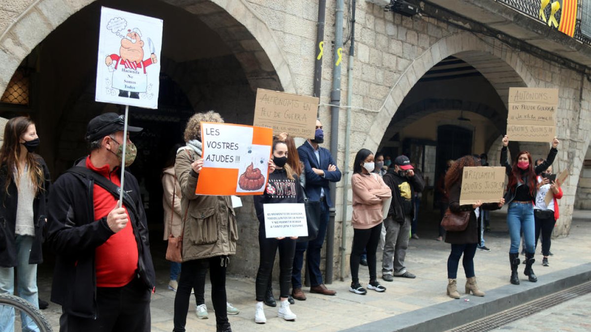 Imagen de una protesta de autónomos por las insuficientes ayudas en plena crisis del coronavirus.