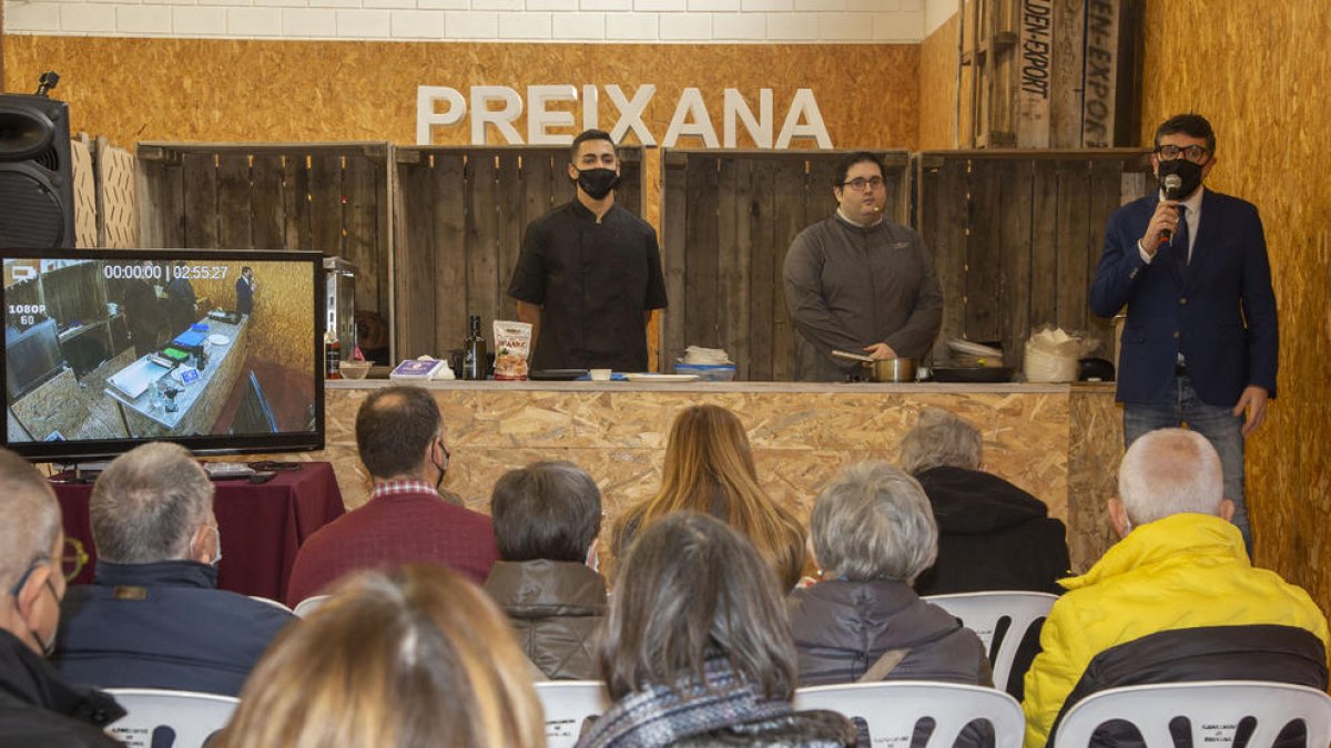 Demostració culinària del xef Santi Aubach, de L’Estoneta.