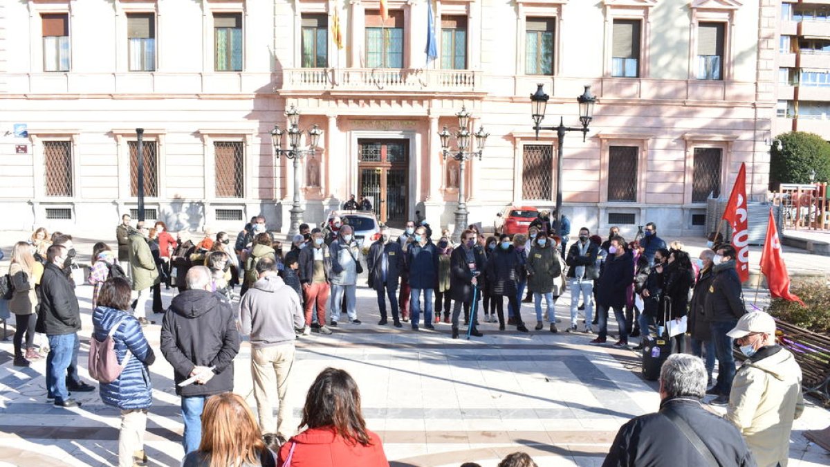 Protesta de CCOO contra la reforma laboral i per demanar millors salaris