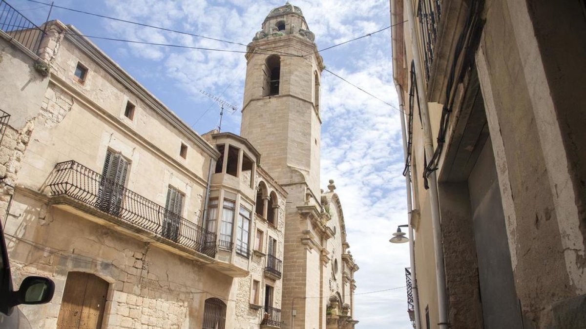 Imatge del centre històric de Maldà, on hi ha 57 cases buides.