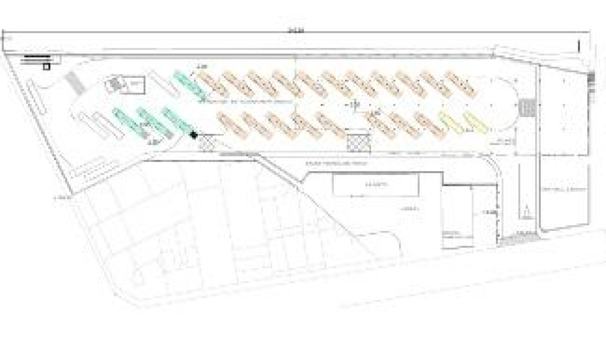 La futura estación, en el edificio de los Docs junto a La Meta,
tendrá hasta 32 andenes, el doble que los previstos en su ubicación inicial debajo del puente de Príncep de Viana.