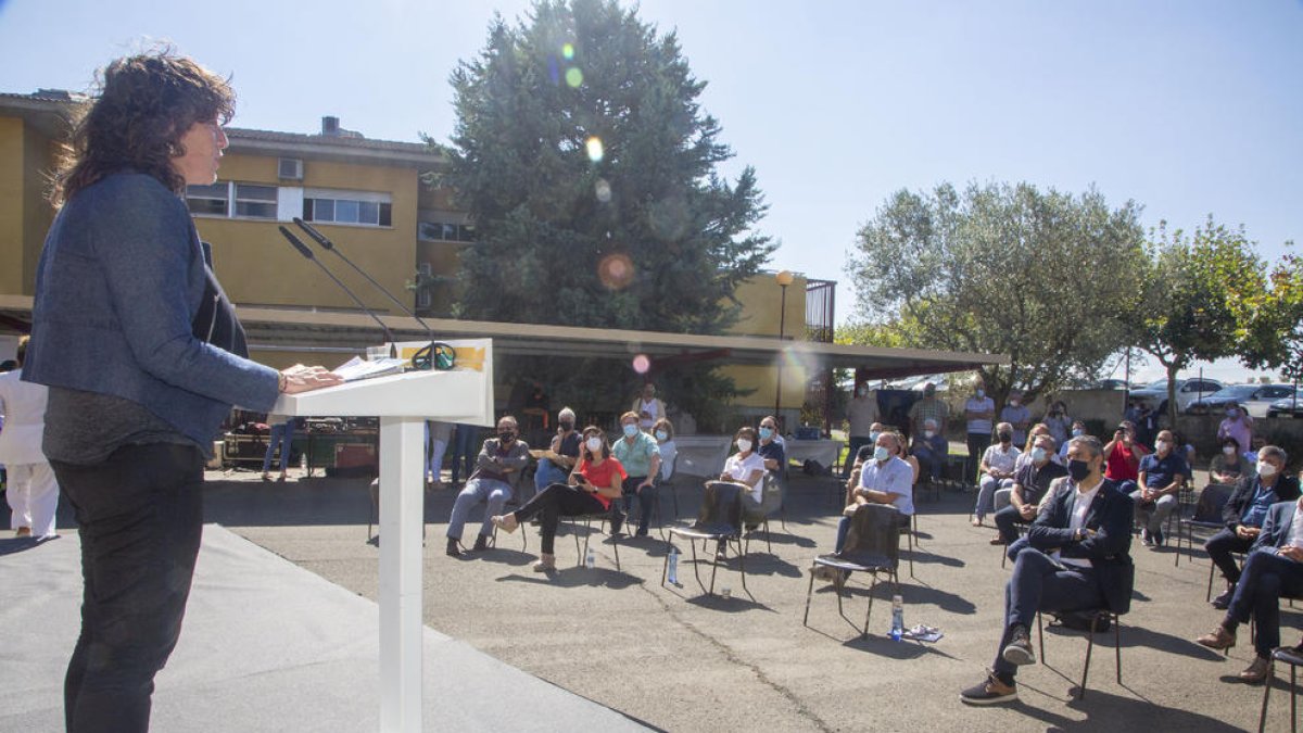 Teresa Jordà durante la inauguración del curso ayer en Tàrrega.